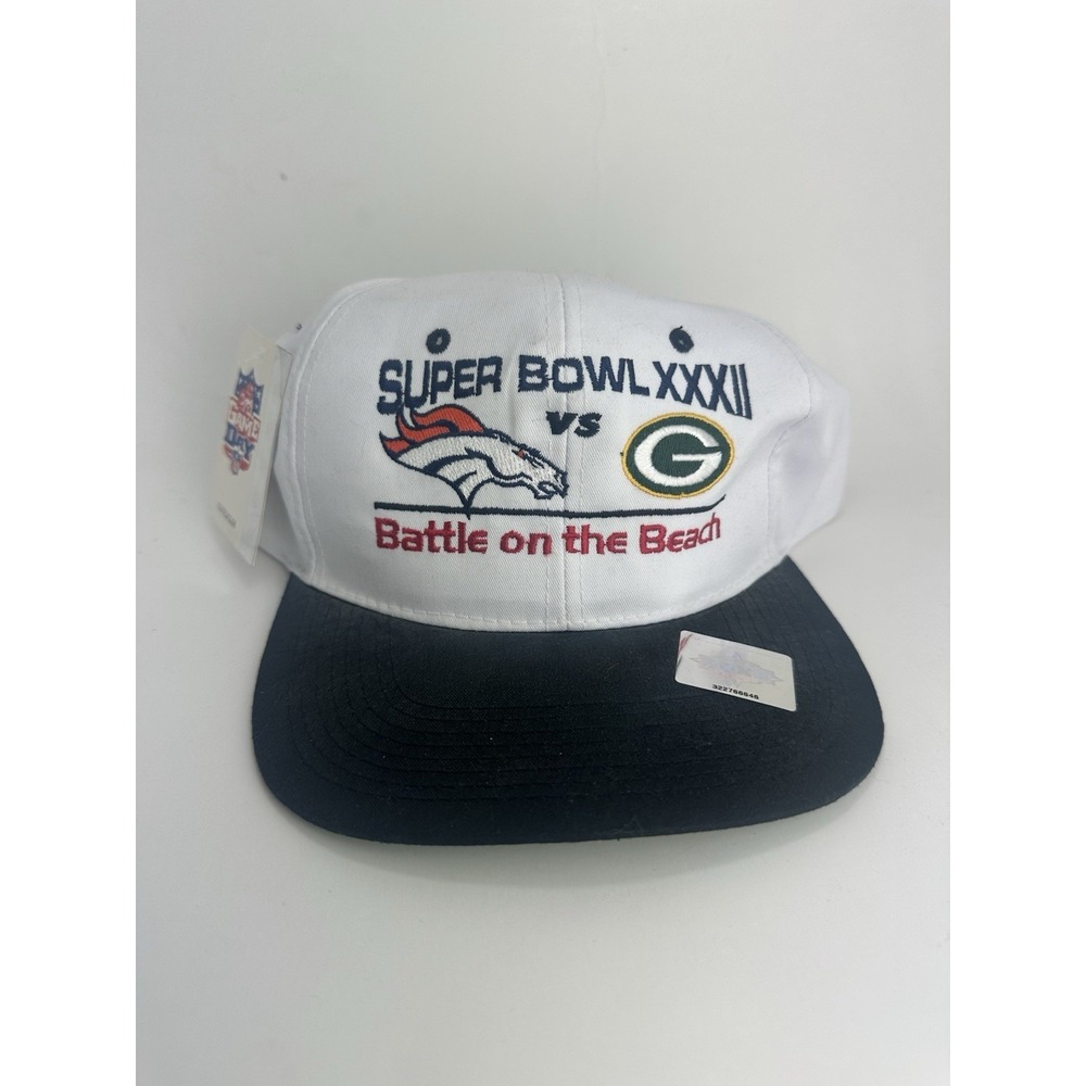Super Bowl XXXII Denver Broncos vs‎ Green Bay Packers Snapback Hat Battle Beach
